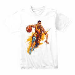 Full Court Blaze: Dynamic Hoops Tee