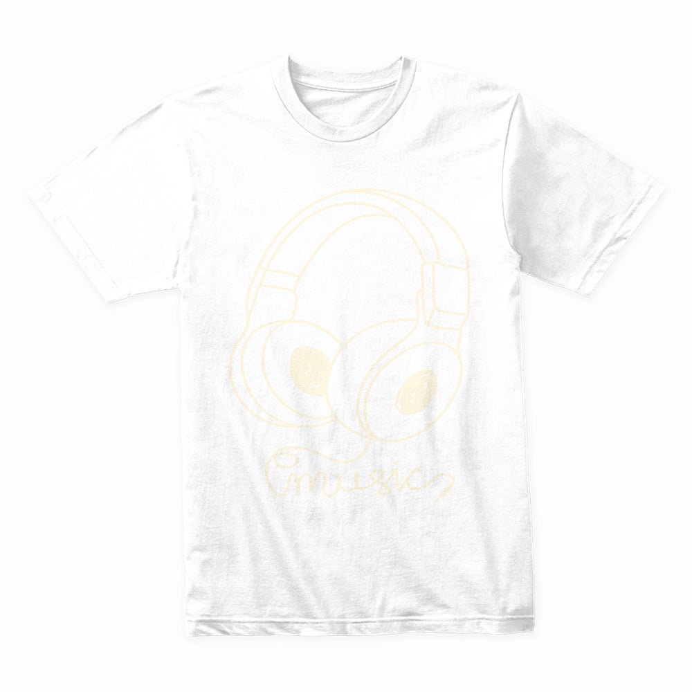 Sound Sketch: Minimalist Music Headphones Tee