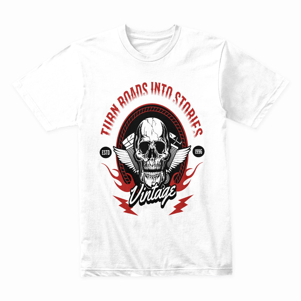 Rebel Road: Vintage Rider Skull Tee