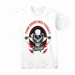 Rebel Road: Vintage Rider Skull Tee