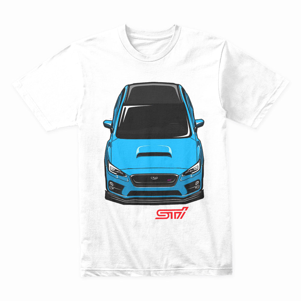 WRX STI Blue Beast Front View T-Shirt – Rally Legend Series