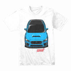 WRX STI Blue Beast Front View T-Shirt – Rally Legend Series