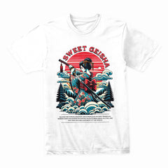 Crimson Serenity: “Sweet Geisha” Rising Sun Tee