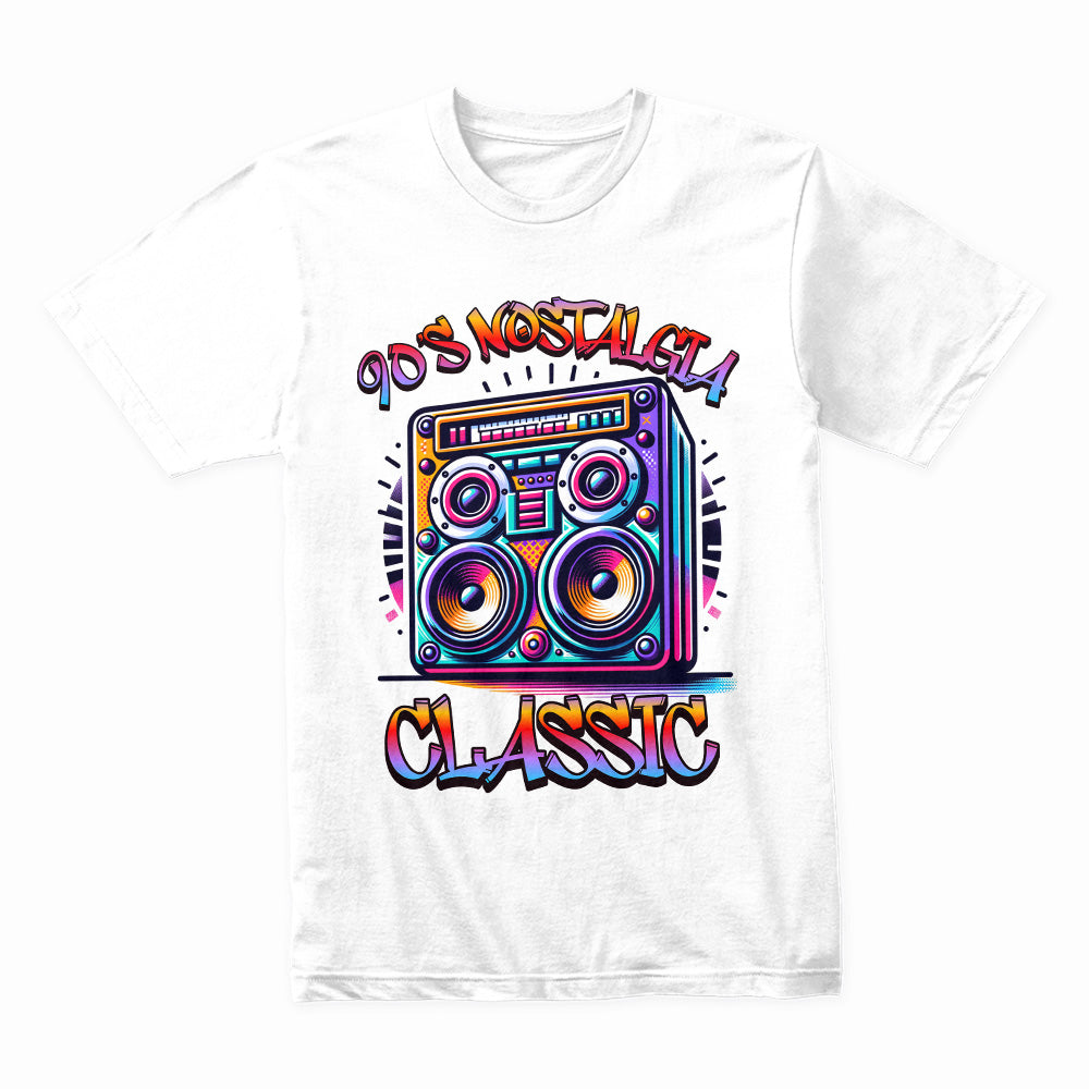 Vibrant 90’s Nostalgia Classic Speaker Tee