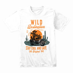 Wild Destination Cowboy Biker T-Shirt – Ride Cool, Ride Safe
