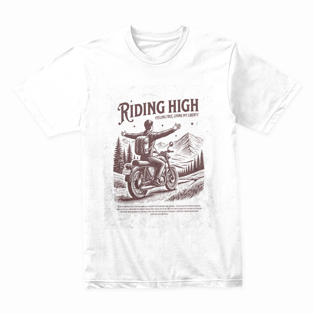 Riding High Vintage Biker Adventure T-Shirt