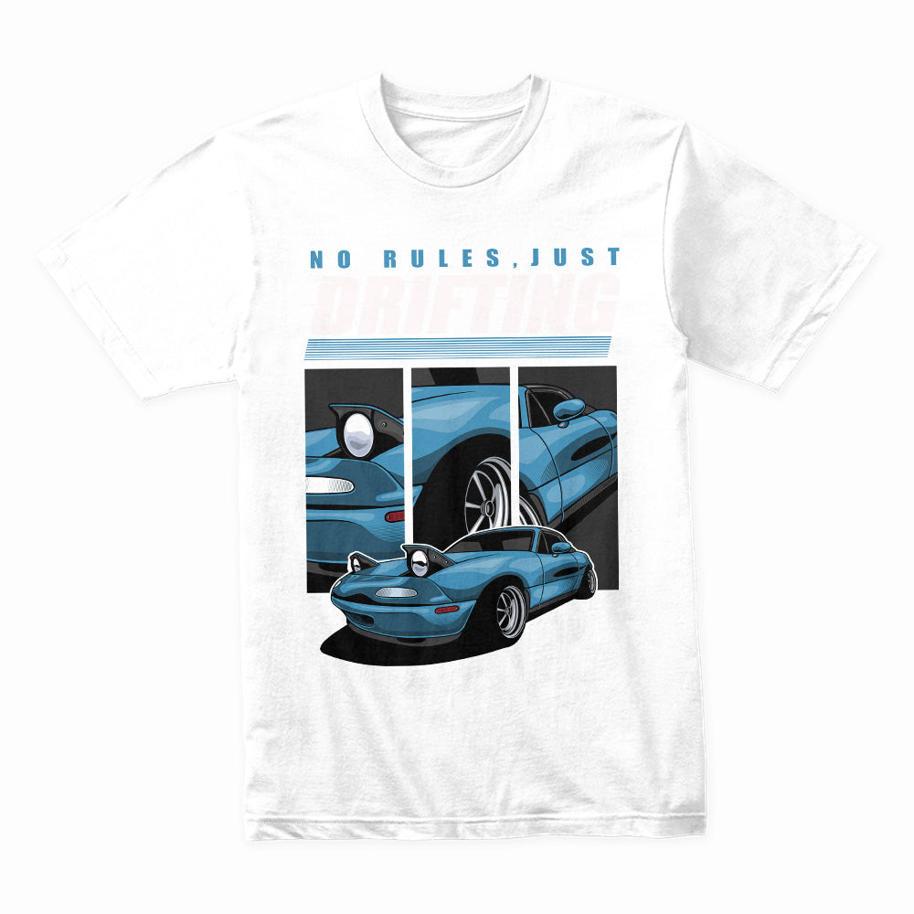 No Rules, Just Drifting Miata T-Shirt – Slide Culture Edition