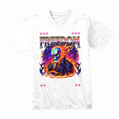 Born to Blaze Freedom Skull Biker T-Shirt – Ride with Fire, Fear No Darkness