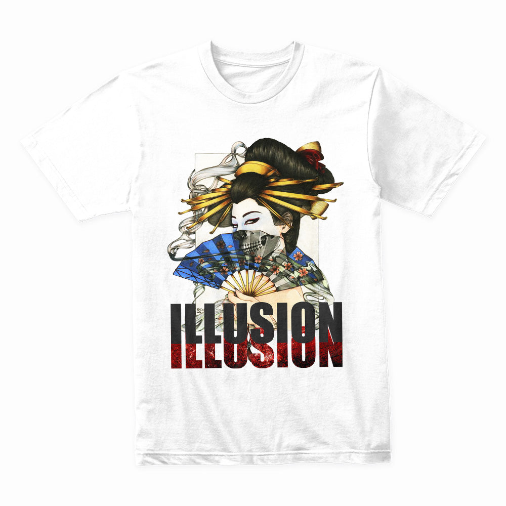 Enigmatic Mirage: Geisha Illusion Tee