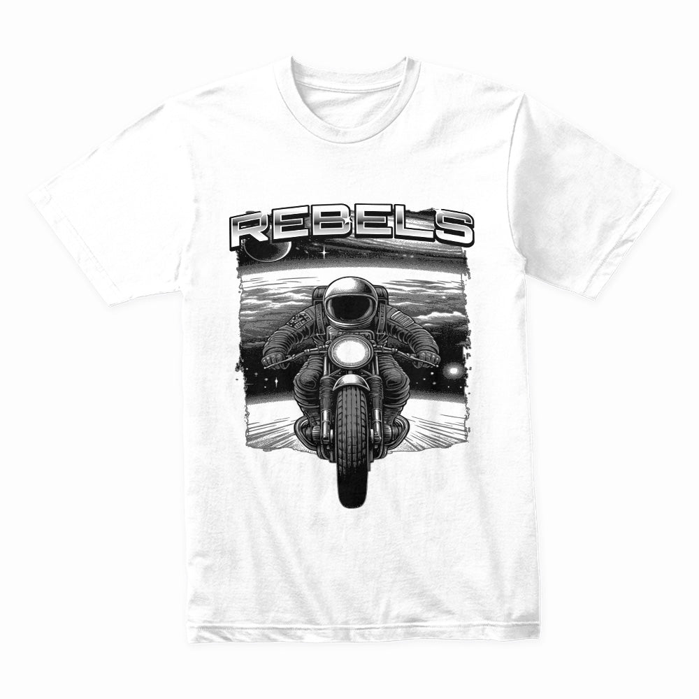 Intergalactic Rebels – Cosmic Motorcycle Outlaw T-Shirt