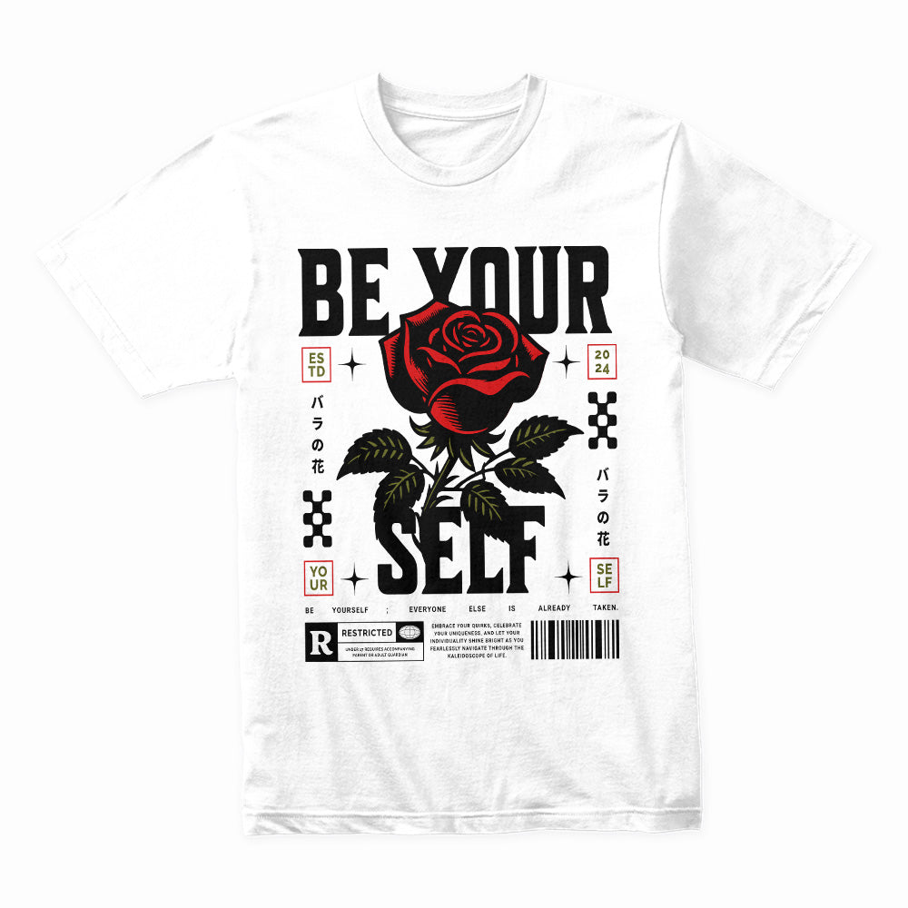 Crimson Identity: Be Your Self Rose Tee