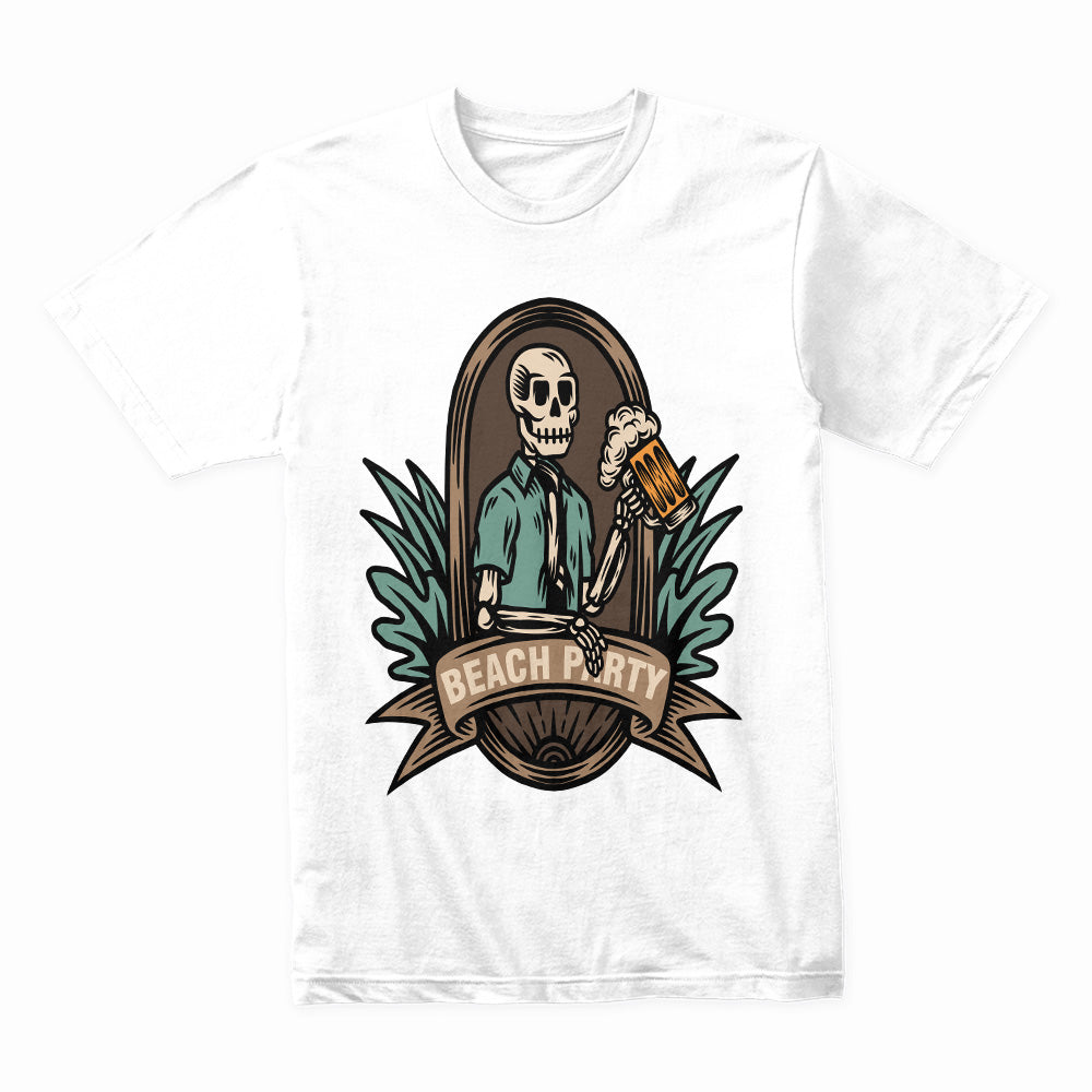Till Death We Party: Skeleton Beach Bash Tee