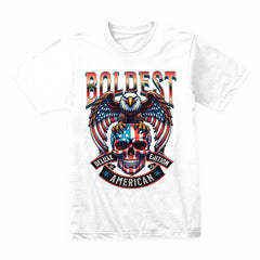 Patriotic Skull Emblem Tee