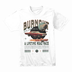 Burnout Streetwear Retro Car T-Shirt – A Lifetime Road Race Edition