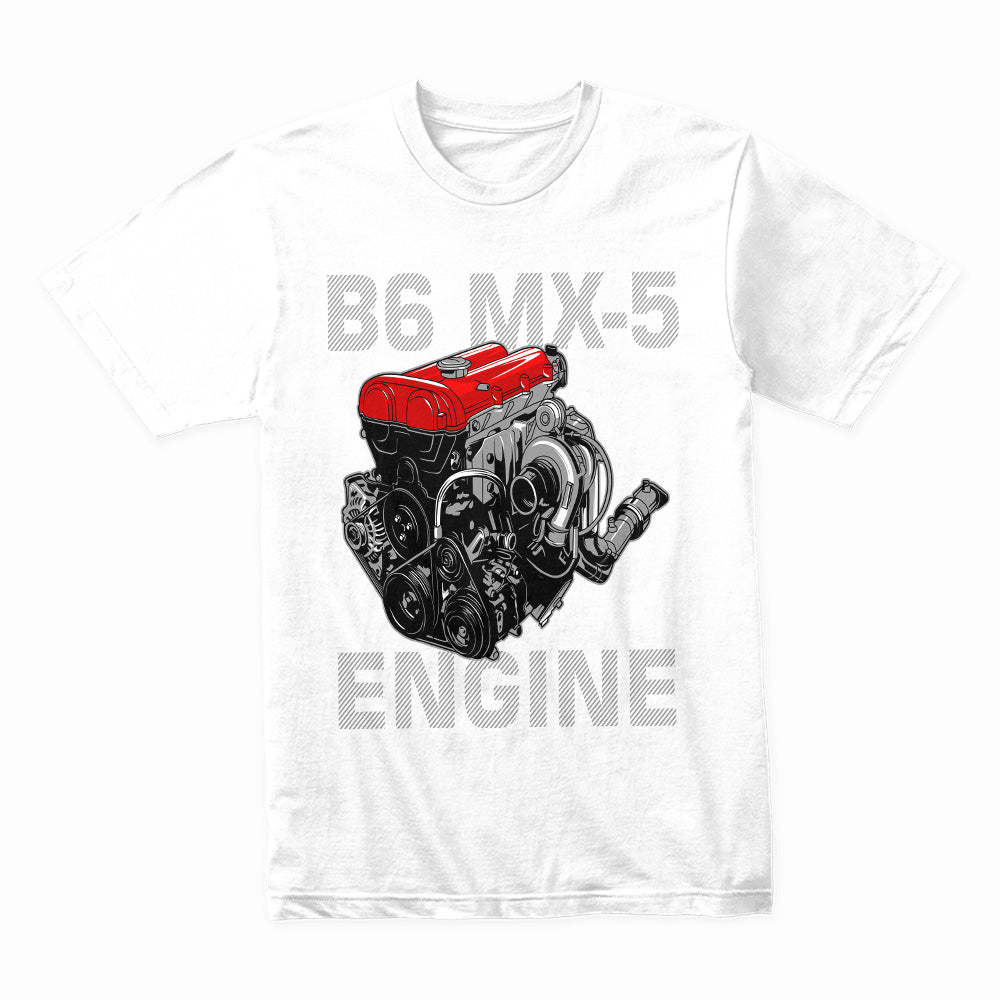 B6 MX-5 Engine T-Shirt – Miata Heartbeat Edition