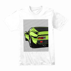 De Tomaso Pantera Retro Supercar T-Shirt – Lime Green Classic Edition