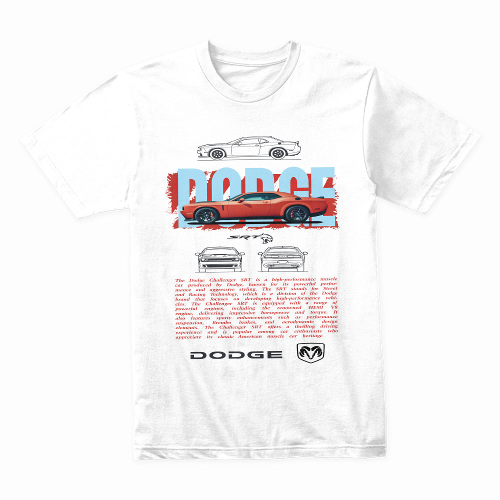 Dodge Challenger SRT Heritage Muscle Car T-Shirt – Built for Legends