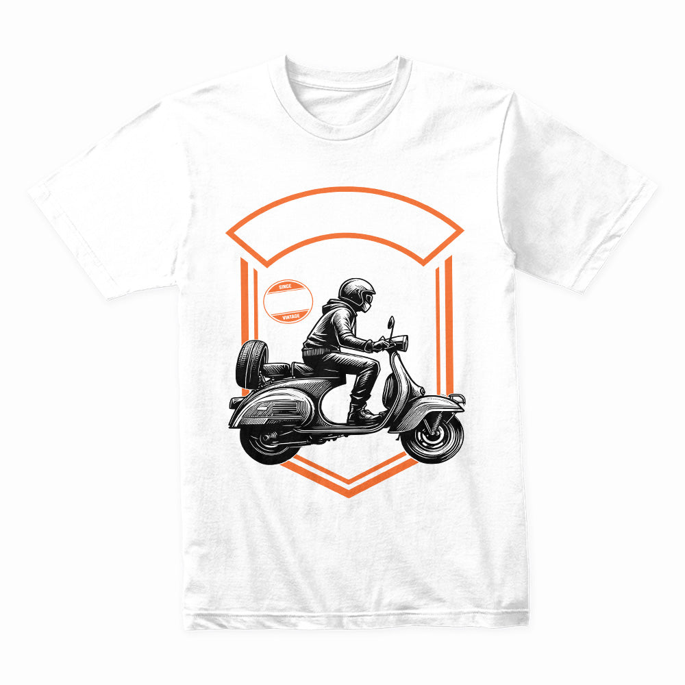 Classic Rider – Vintage Scooter Enthusiast T-Shirt