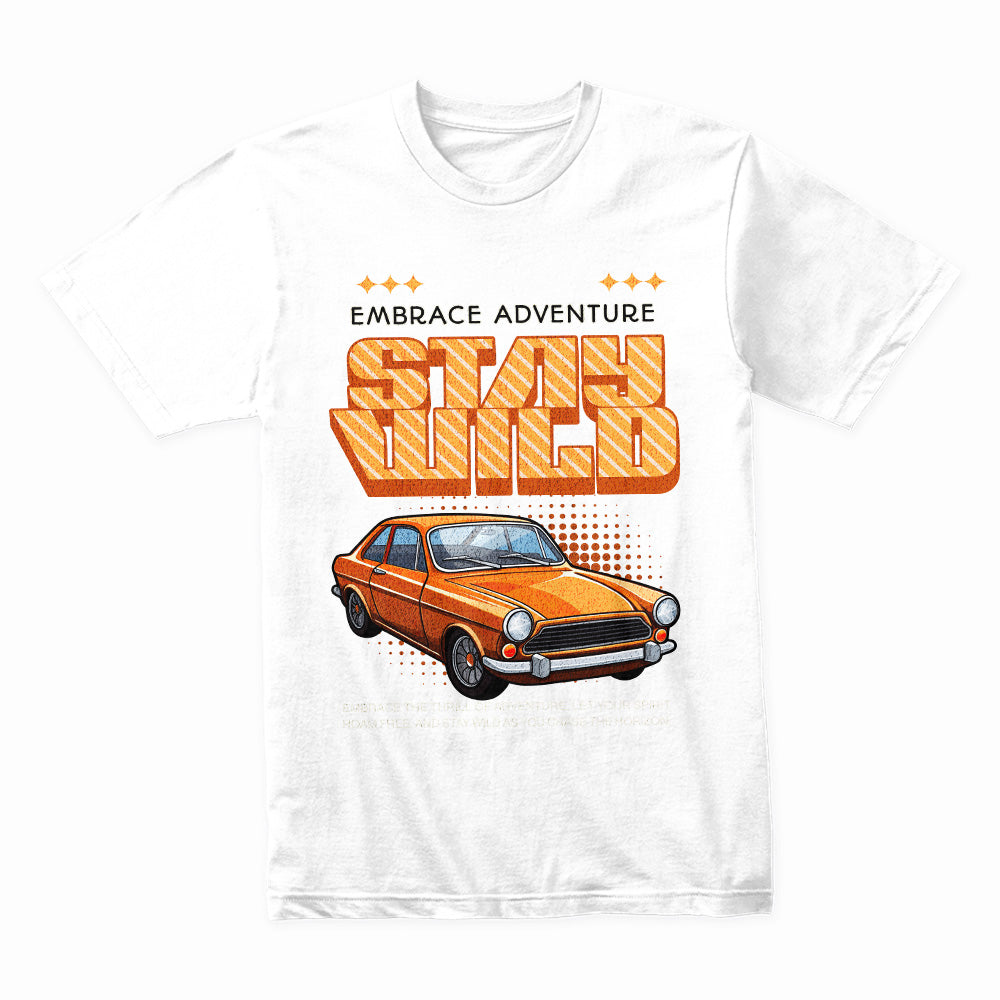 Stay Wild - Embrace Adventure Vintage Car Tee