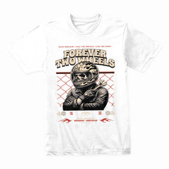 Forever Two Wheels – Biker Skull Classic Ride T-Shirt