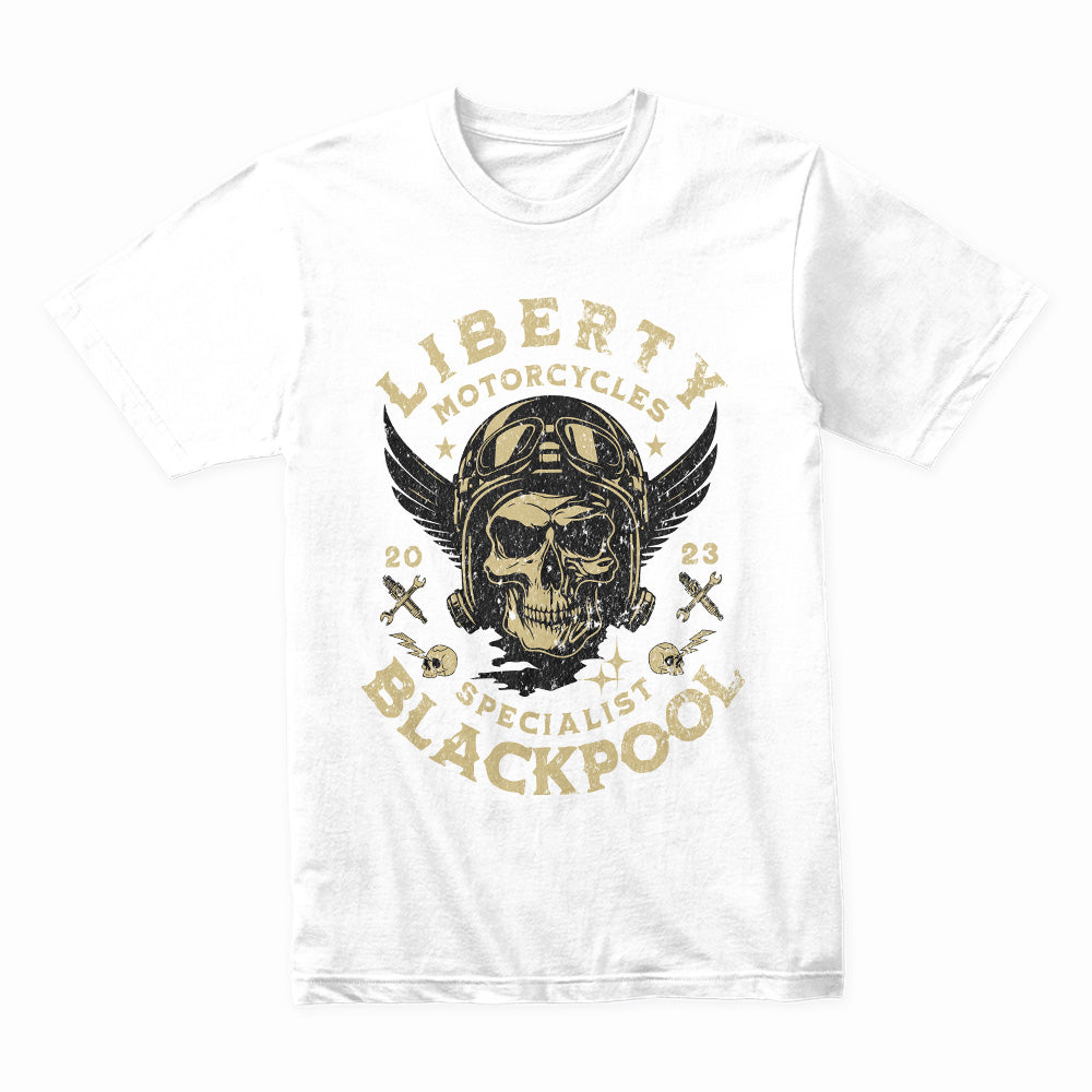 Liberty Motorcycles – Blackpool Specialist Biker T-Shirt