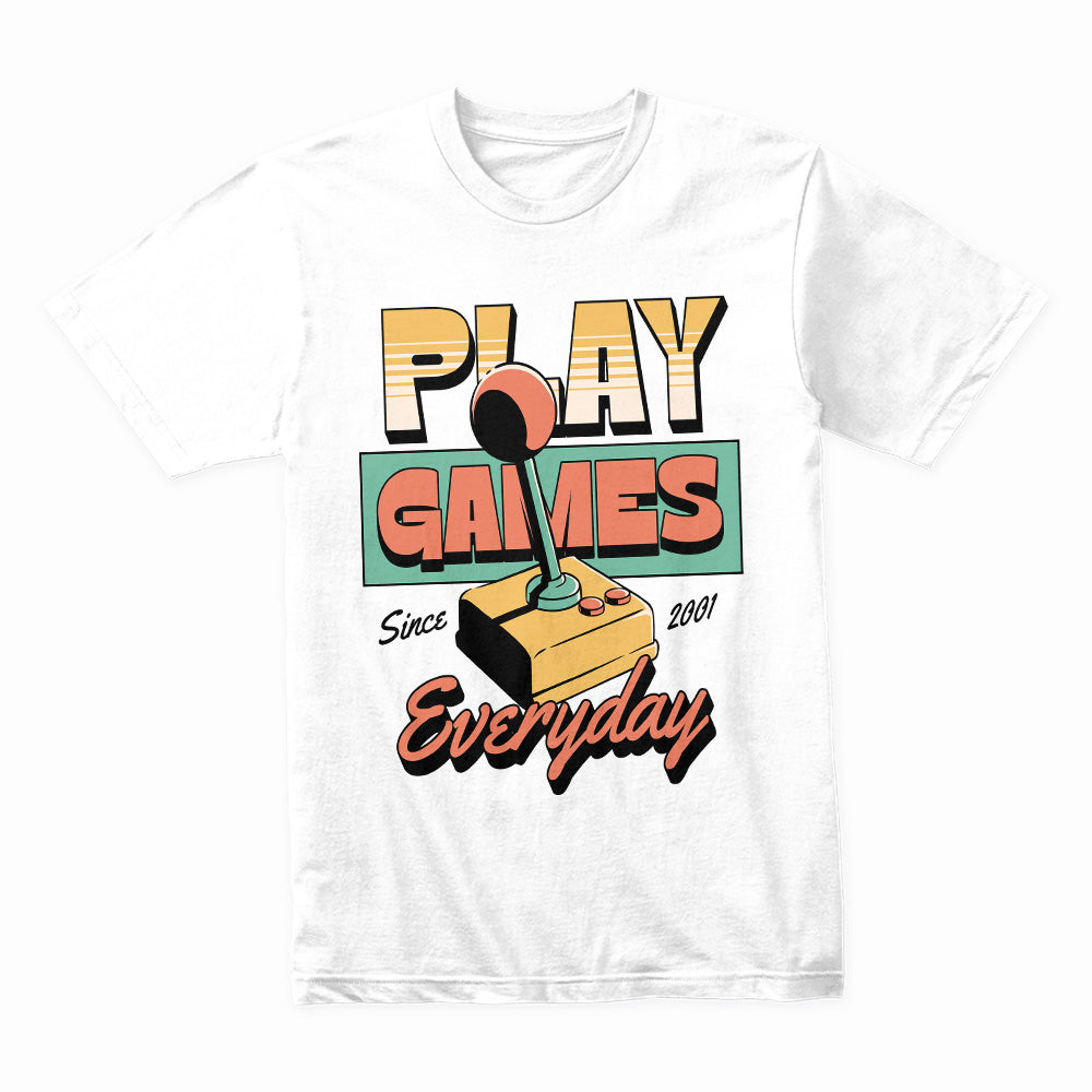 Play Games Everyday – Retro Arcade Joystick Gaming T-Shirt