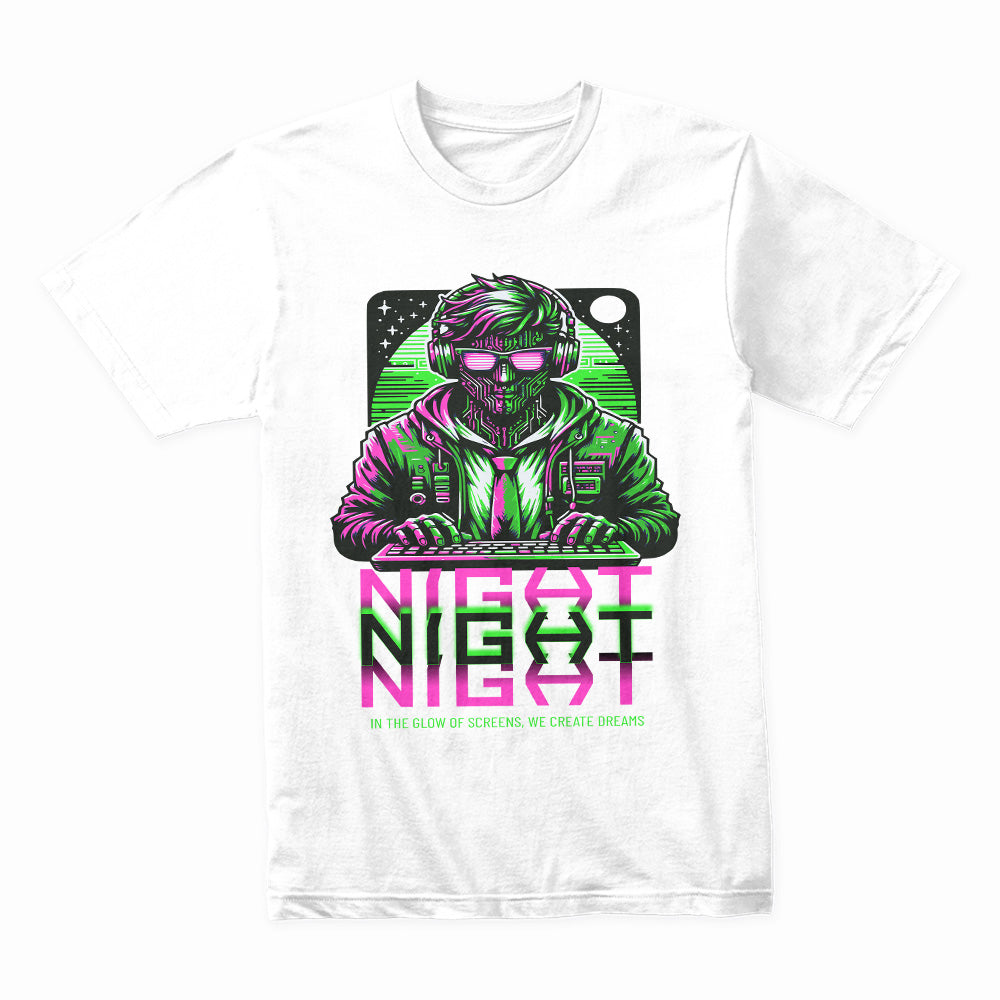 Night Gamer T-Shirt – Neon Cyberpunk Edition
