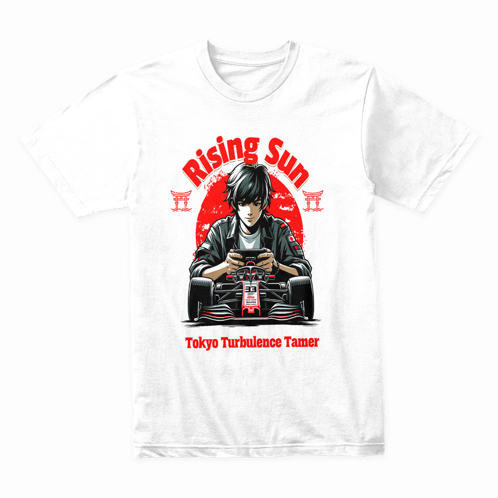 Rising Sun Racer – Tokyo Turbulence Tamer Gaming T-Shirt