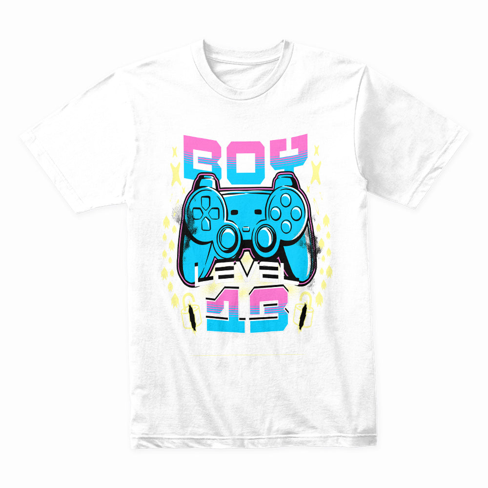 Boy Level 43 Unlocked – Gamer Achievement T-Shirt