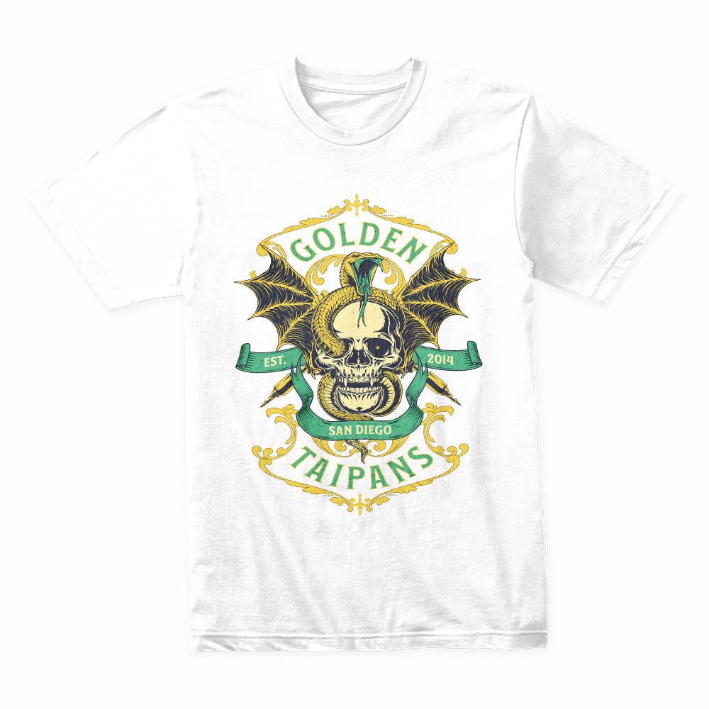 Golden Taipans – San Diego Ornate Skull T-Shirt