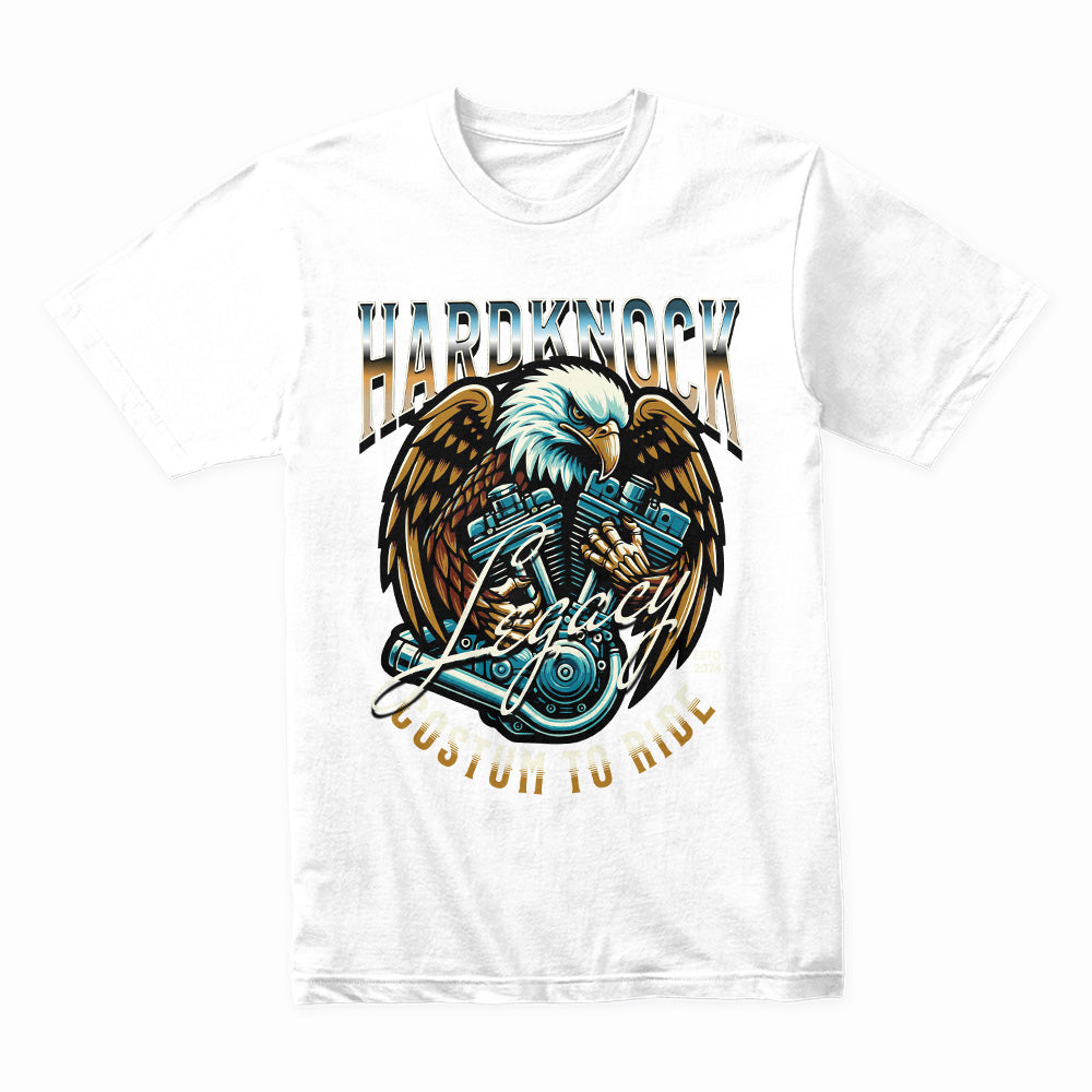 Hardknock Legacy – Eagle & V-Twin Engine Biker T-Shirt