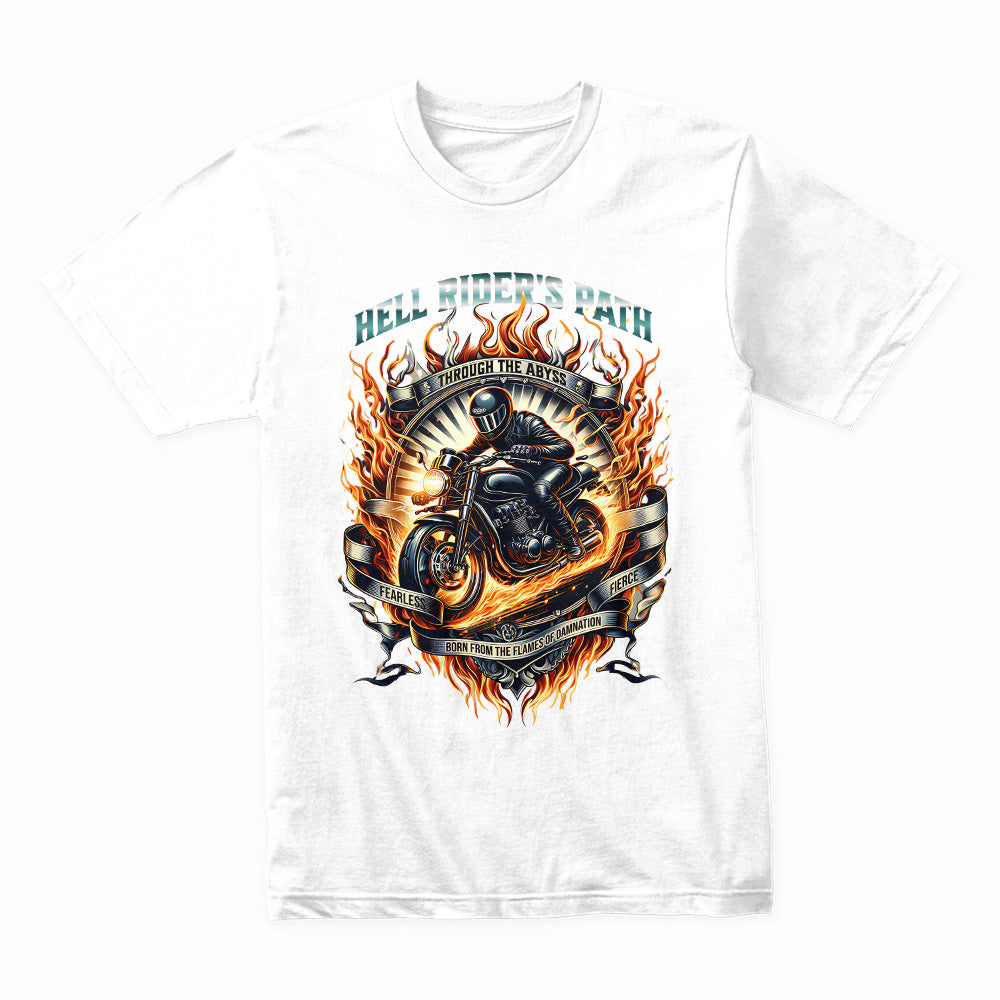 Hell Rider’s Path – Born from the Flames Biker T-Shirt