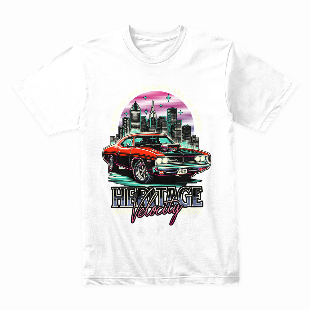 Heritage Velocity: Golden Era Muscle Car T-Shirt