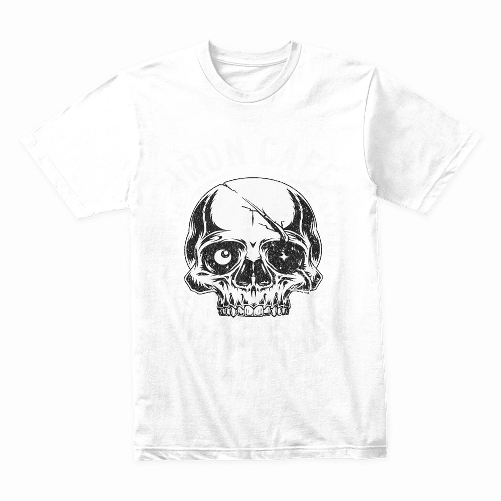 Iron Cafe Speed Shop – Ride Hard Skull Biker T-Shirt