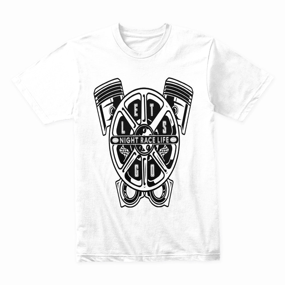 Let’s Go: Night Race Life Engine Art T-Shirt
