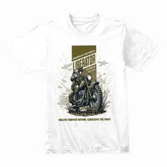 Liberator Ride: WWII Flathead Motorcycle Tribute T-Shirt