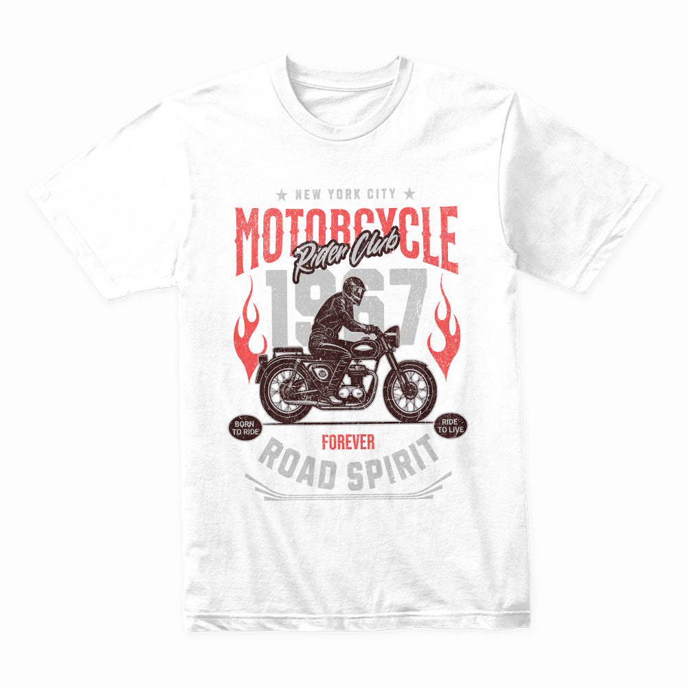 Motorcycle Rider Club – Road Spirit 1967 Vintage Biker T-Shirt
