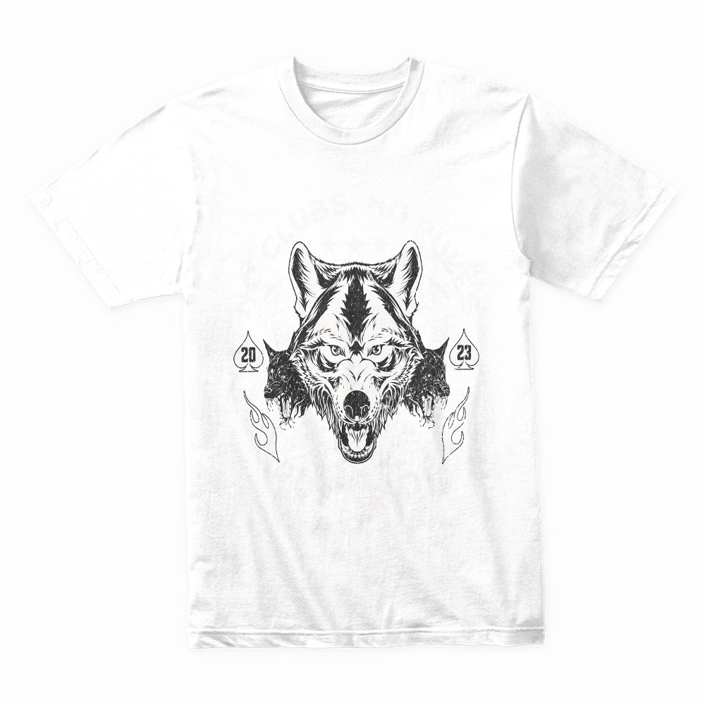 No Clubs, No Rules, Just Ride – Lone Wolf Biker T-Shirt