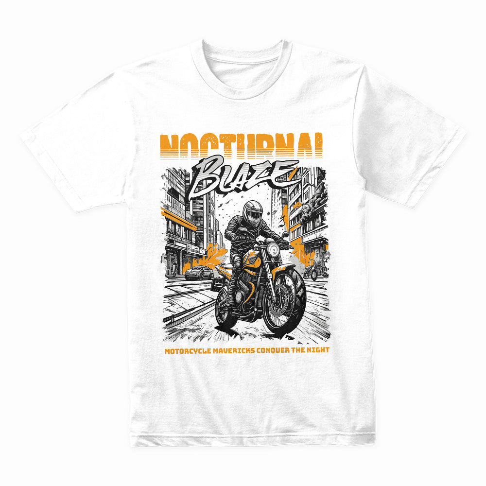Nocturnal Blaze – Motorcycle Mavericks Graphic T-Shirt