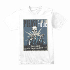 Stay on the Line Skeleton Shirt