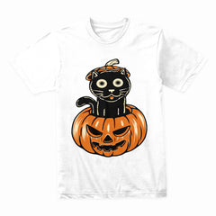 Halloween Pumpkin Cat Shirt