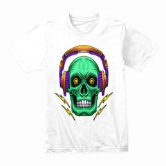 Neon Skull Headphones Shirt
