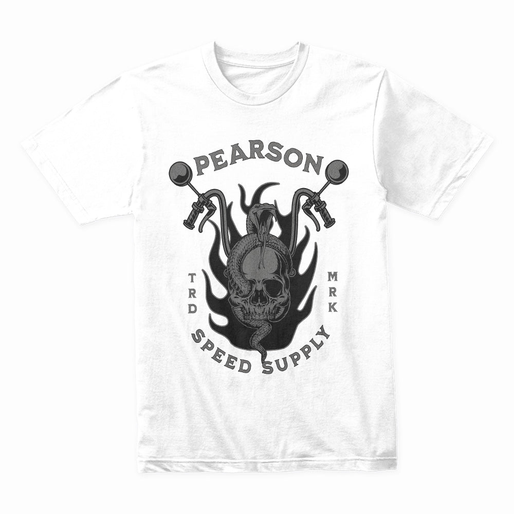 Pearson Speed Supply T-Shirt – Skull & Snake Biker Outlaw Tee