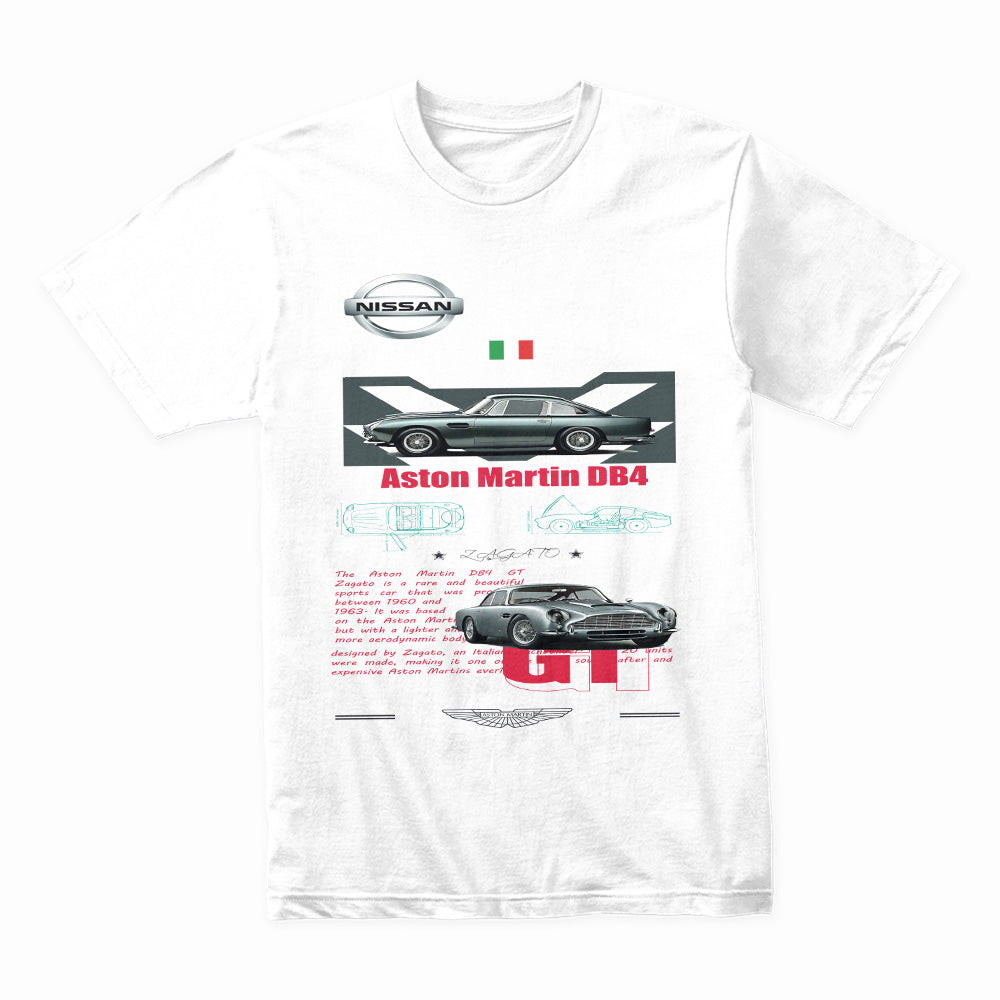 Aston Martin DB4 GT T-Shirt – Vintage British Racing Edition