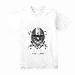 Ride Till Die T-Shirt – Hardcore Biker Skull Motorcycle Club Tee