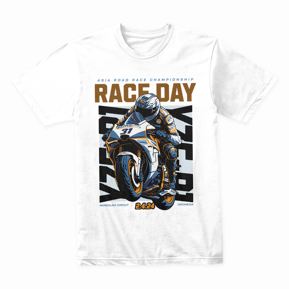 Race Day T-Shirt – High-Speed Motorcycle Racing Championship Tee