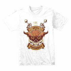 The Skull Motorbike T-Shirt – Fiery Biker Spirit Tee