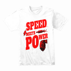 Speed Meets Power Turbocharger T-Shirt – Red Performance Boost Edition