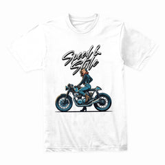 Speed & Style Vintage Motorcycle Rider T-Shirt