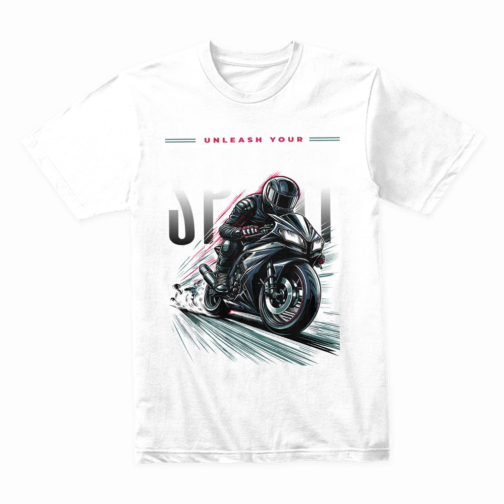 Unleash Your Spirit T-Shirt – Speed Racer Sportbike Moto Tee